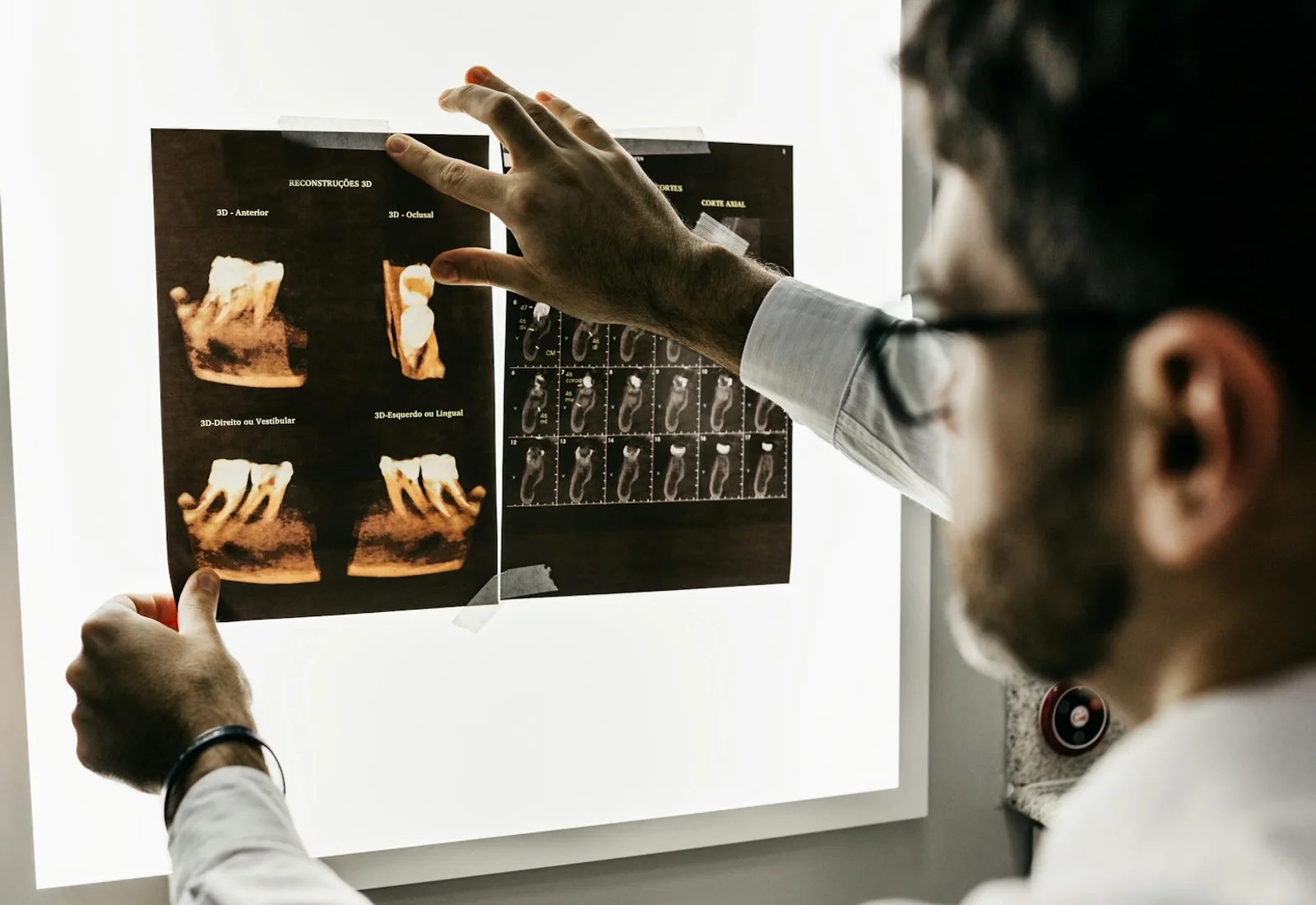 Dental team preparing treatment